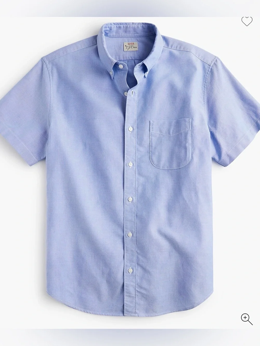 J.Crew Stretch short-sleeve American Pima cotton oxford shirt Size Large